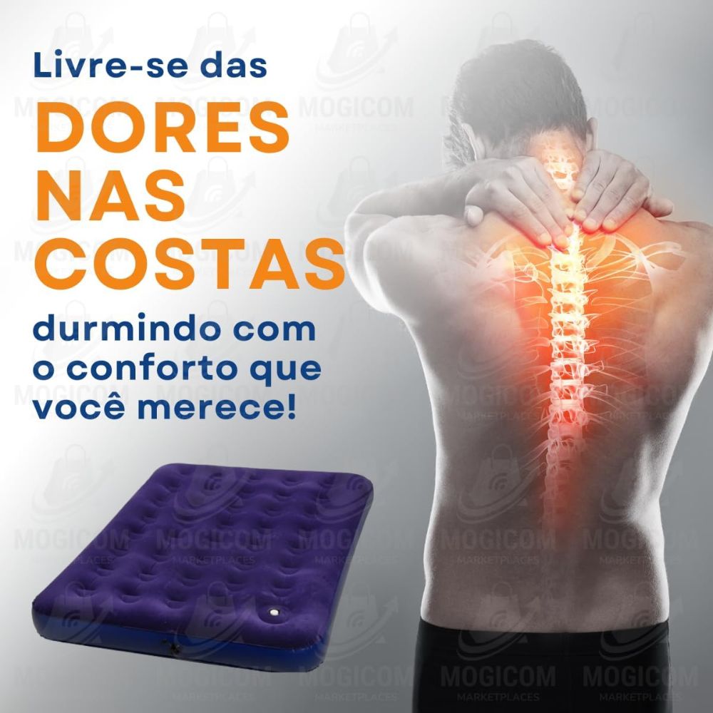 Colchão Inflável MOR De Casal Multiuso 191 x 137 x 22 cm