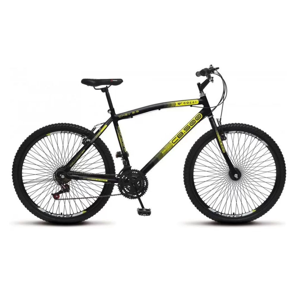 Bicicleta Colli CB500 Cazelle 18 Marchas Aro 26 Preto Fosco