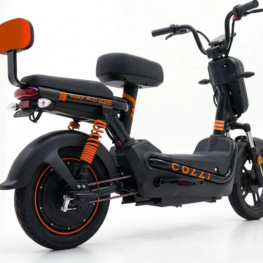 Bicicleta Elétrica Colli Way 4.0 Pro 1000W Aro 14 Laranja Neon