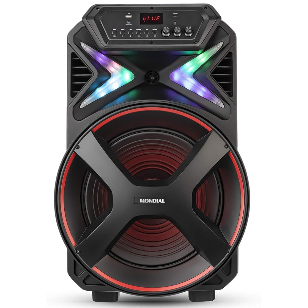 Caixa de Som Amplificada Mondial Connect Lights Plus