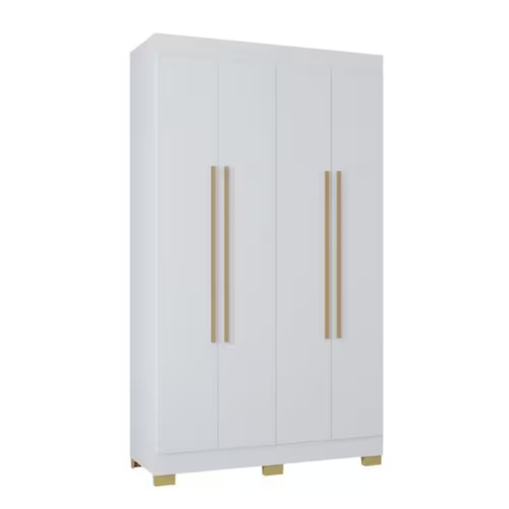 Guarda-Roupa Poquema Barcelona 4 Portas 2 Gavetas com Pés