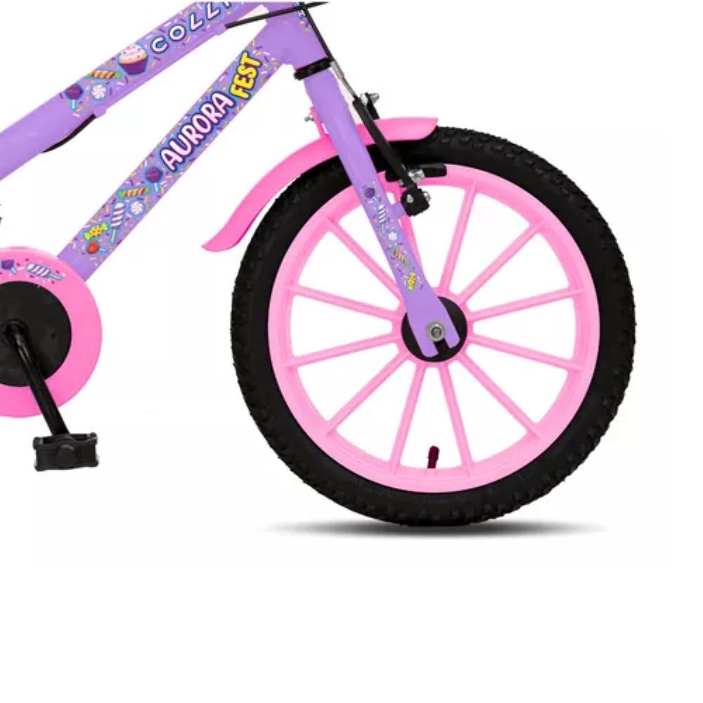 Bicicleta Infantil Aro 16 Colli Aurora Fest Lilás