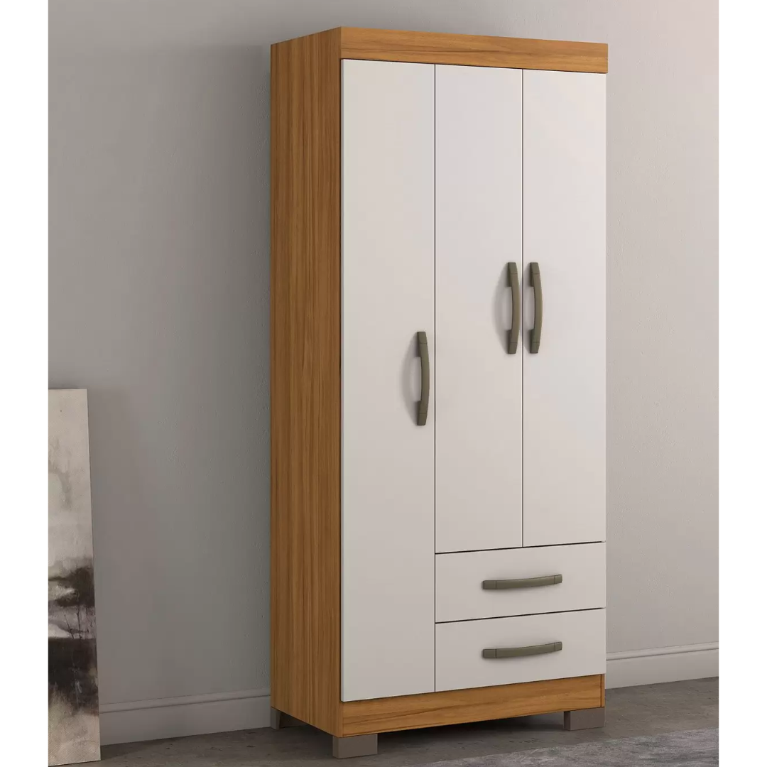 Guarda Roupa Notavel Nt 5000 Ref 241 3 Portas Freijo Trend/Off White
