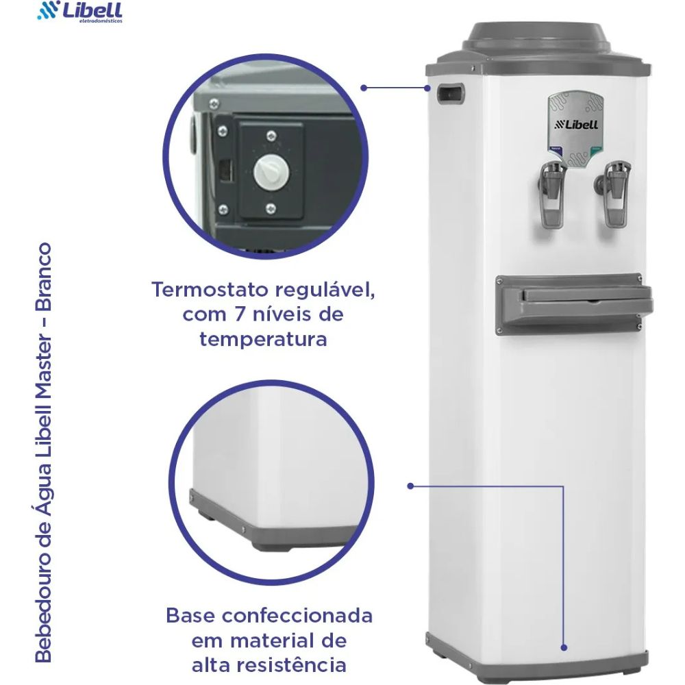 Bebedouro de Coluna Libell Master Branco
