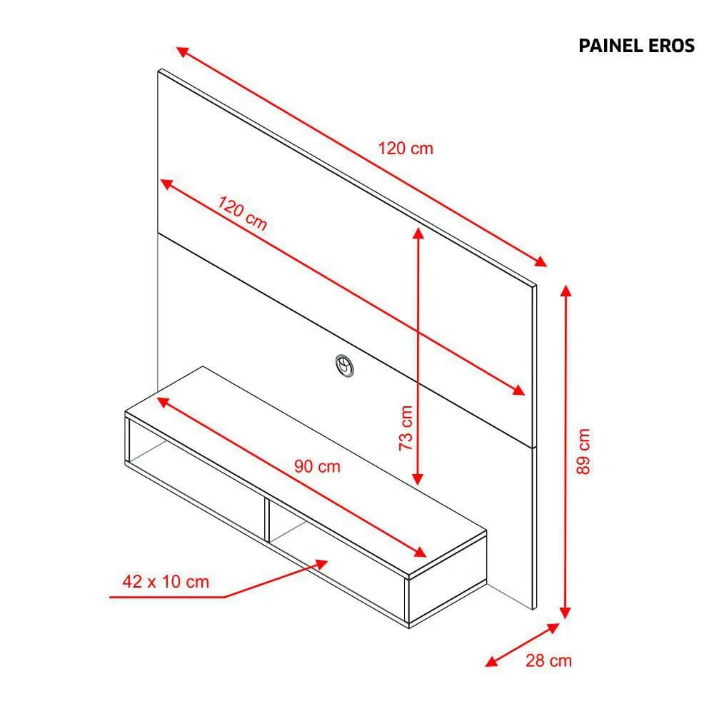 Painel Notavel Tv Eros 52130 Nogal Trend