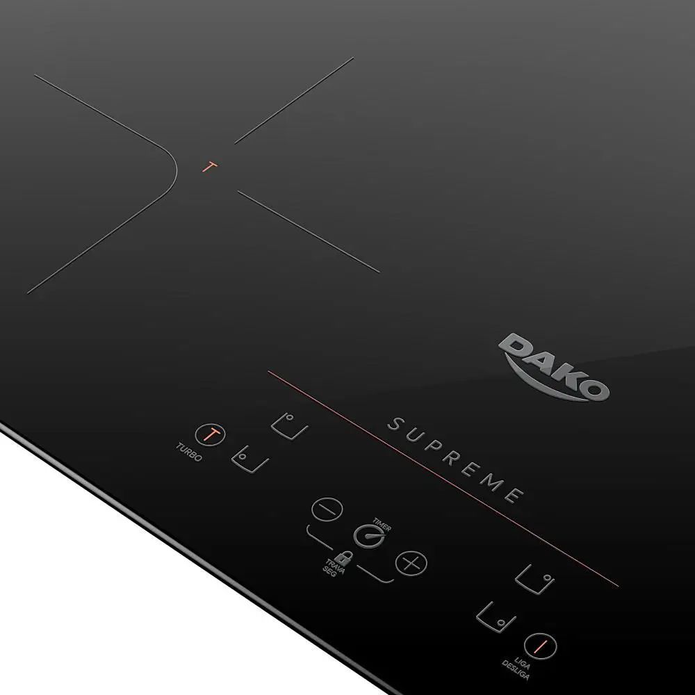 Cooktop Atlas Indução Dako Supreme 4 Bocas Preto