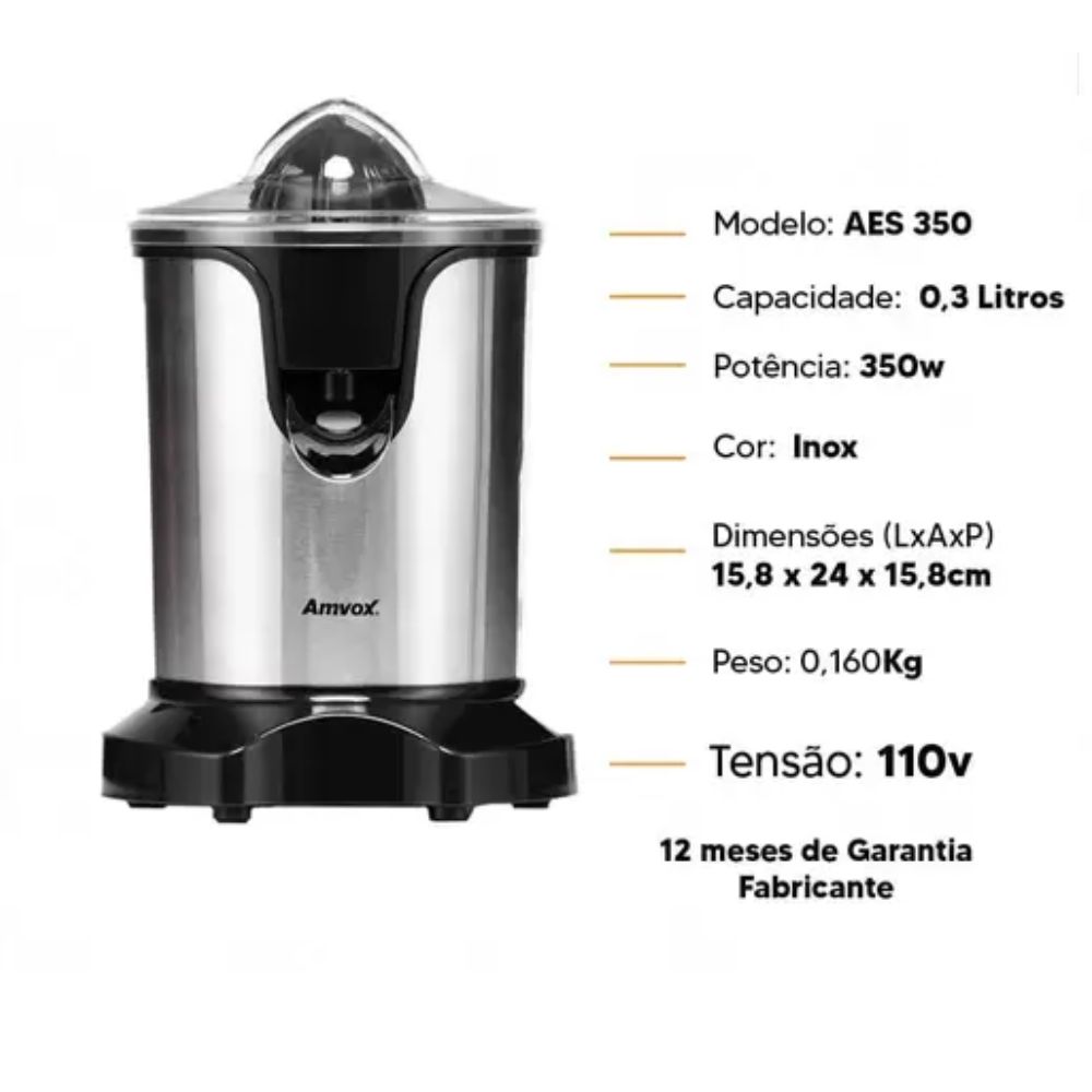 Espremedor de Frutas Elétrico 220V Amvox AES 350
