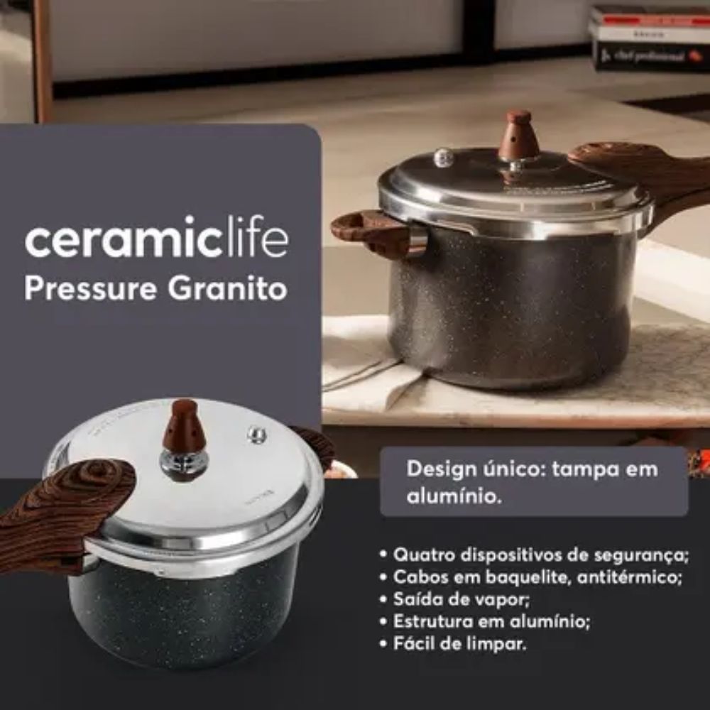 Panela de Pressão Brinox Ceramic Life 4,2L