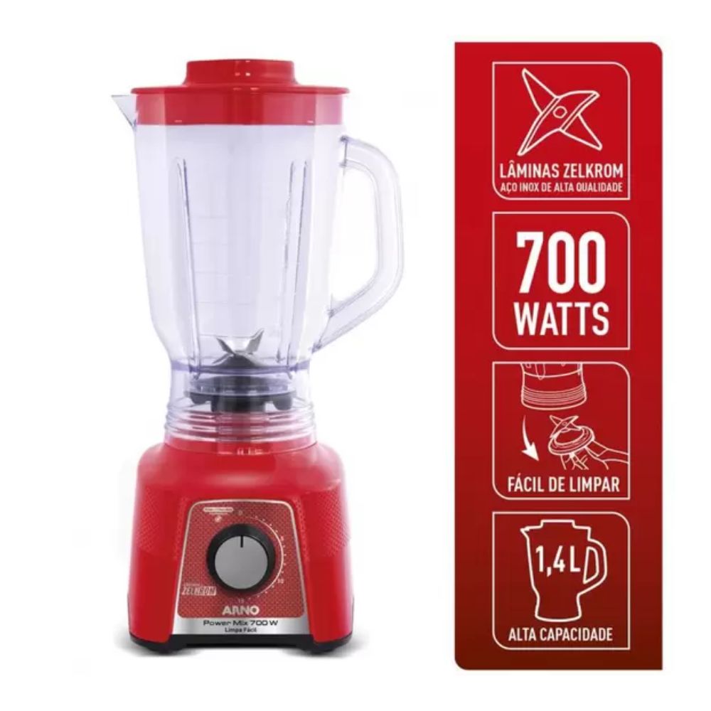 Liquidifcador Power Mix Limpa Facil LQ34 700W Arno