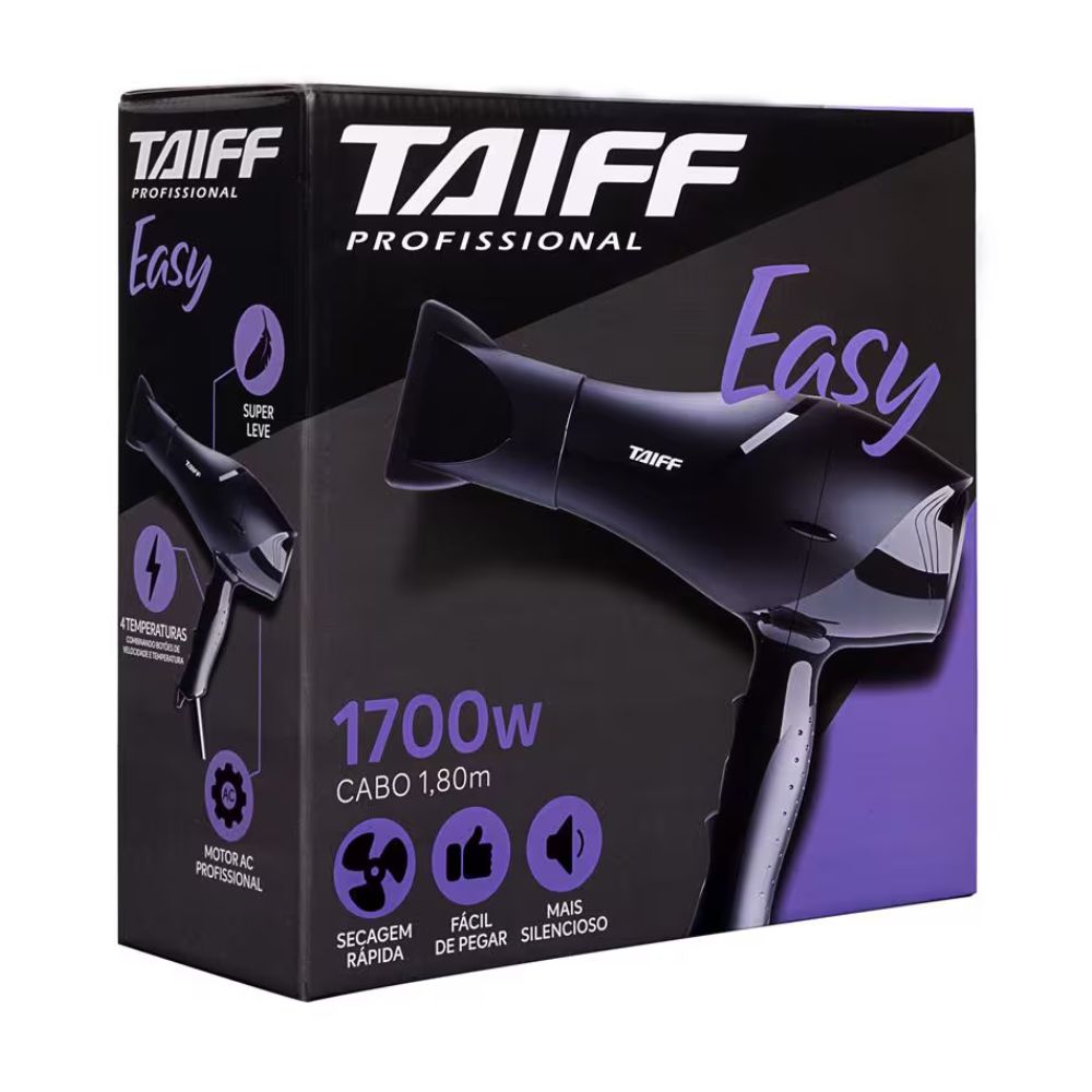 Secador Taiff Easy 1700W Preto 220V