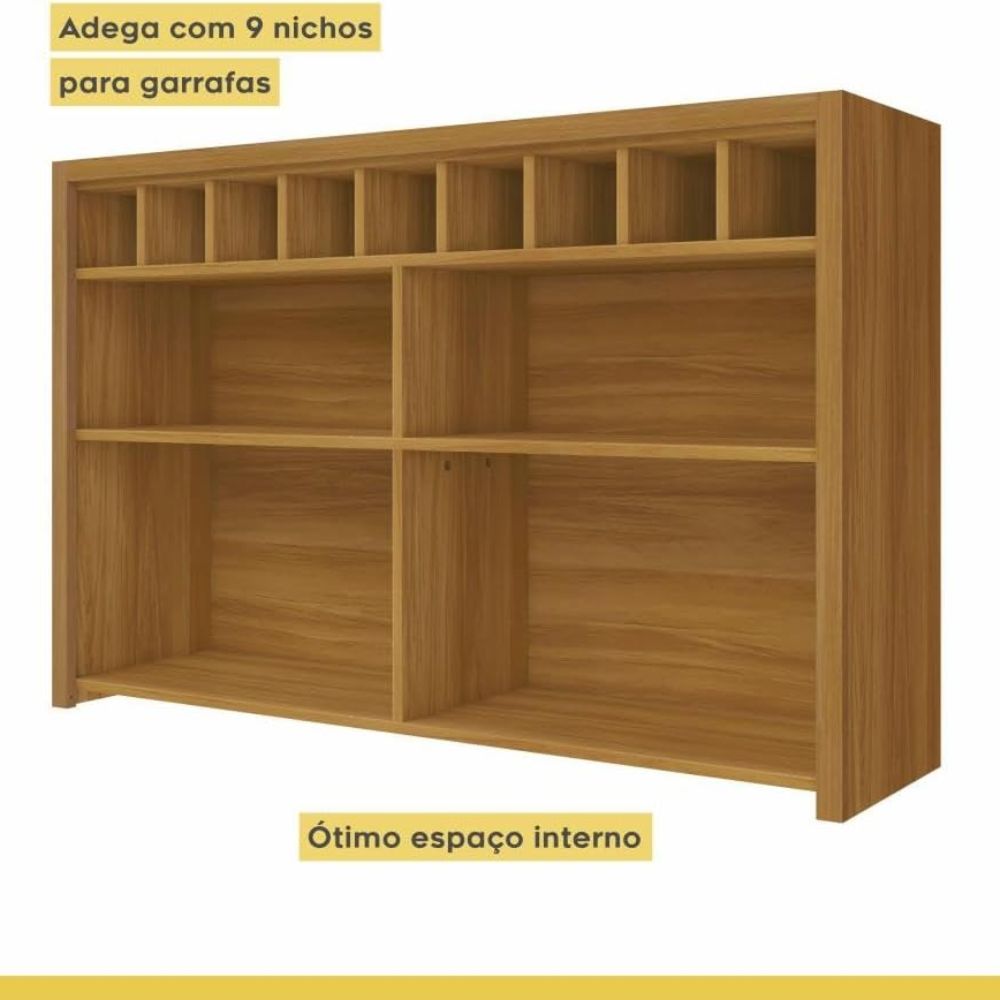 Armário Aéreo 1 Porta Basculante Baronesa e Imperatriz Nesher Móveis Freijó