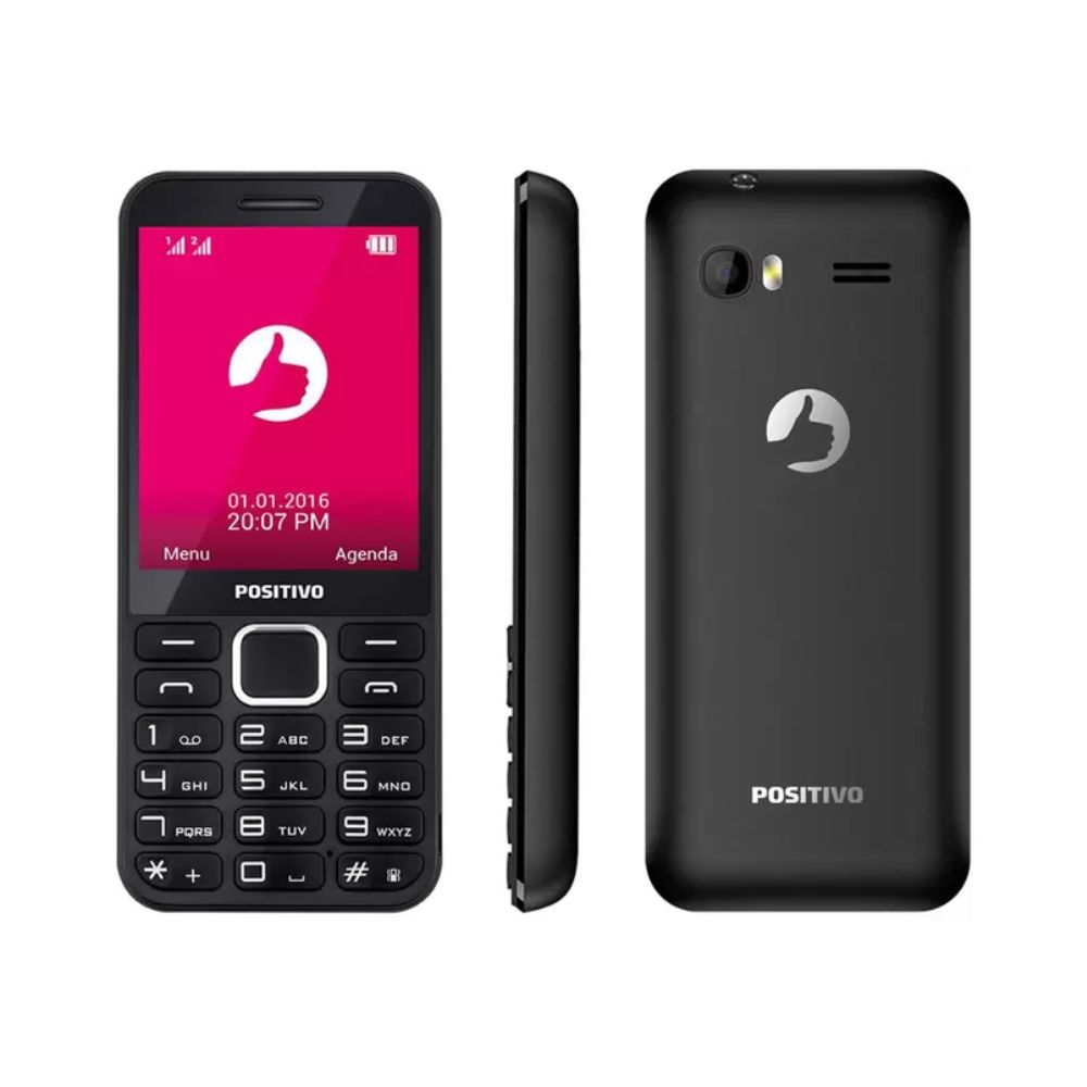 Celular P28 Dual Chip Preto Positivo