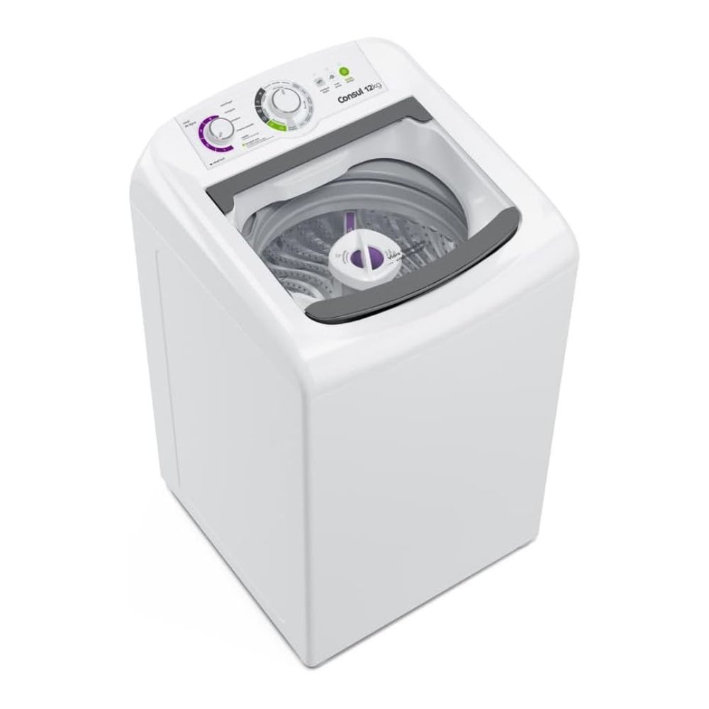 Lavadora Consul Automática 12kg CWH12 Inox Branco