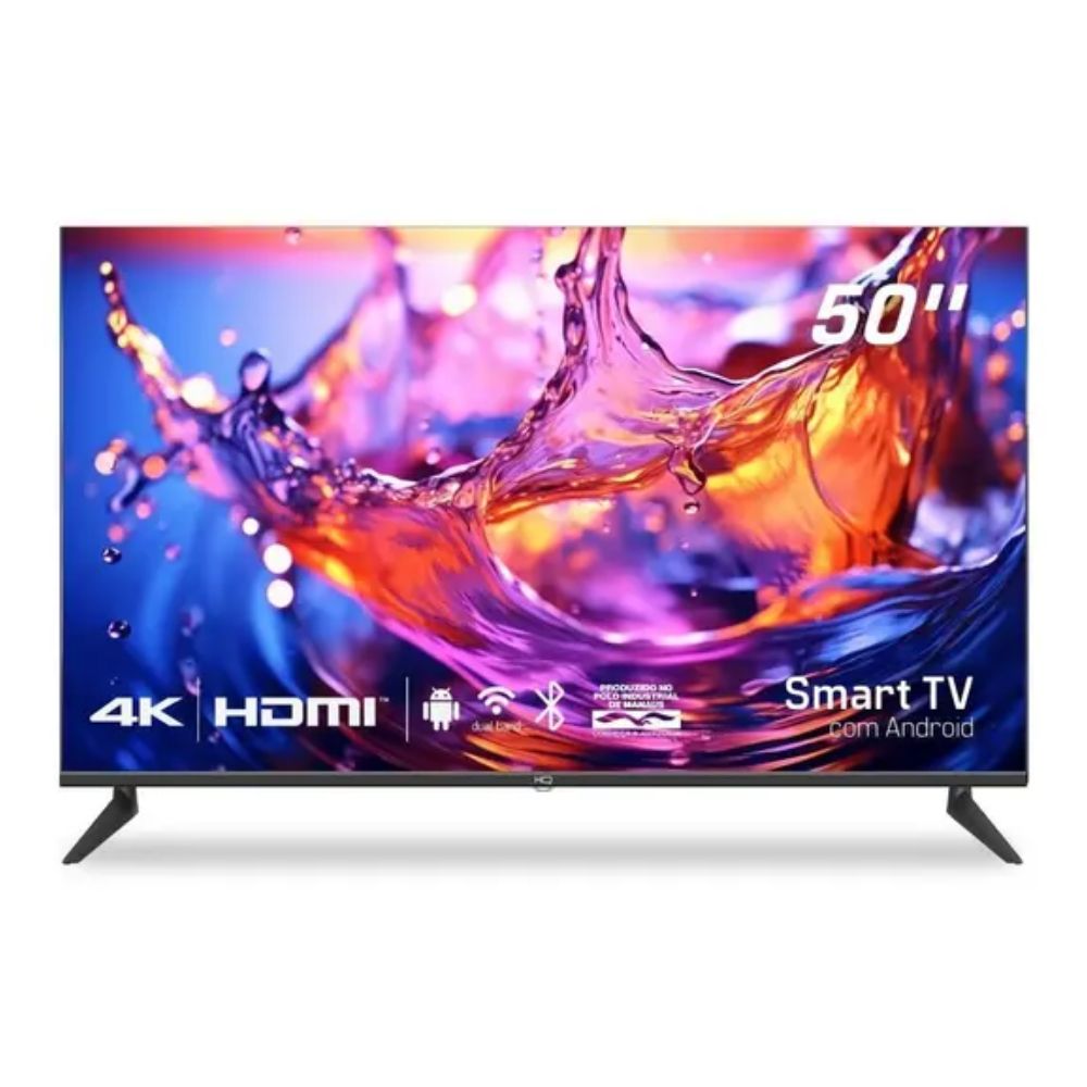 Smart TV 50" HQ 4K 3 HDMI 2 USB WI-FI Android 11