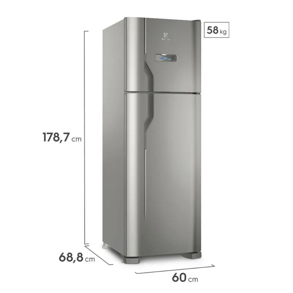 Refrigerador Electrolux DFX41 Frost Free 371L Inox