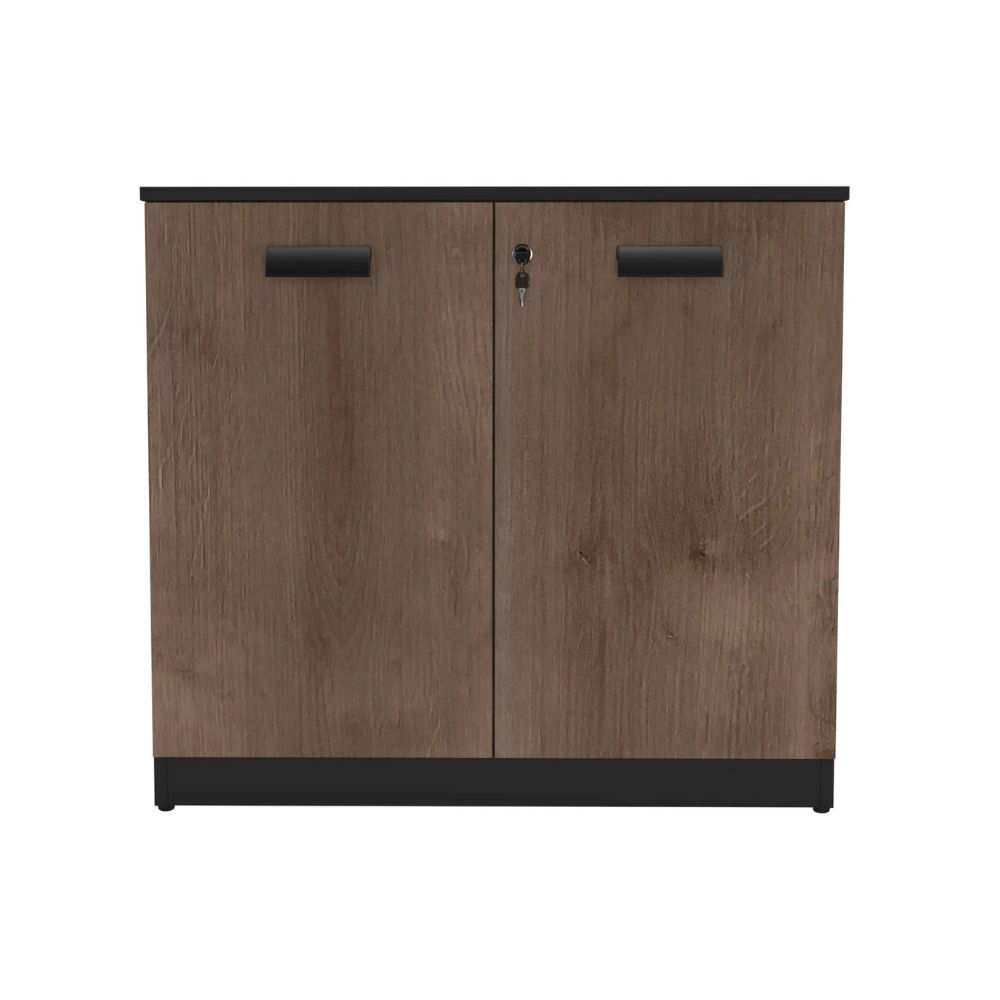Armário Belo Work Fechado WK-13 800x400x730 Preto/Castanho