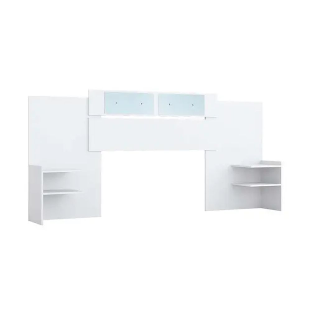 Cabeceira Panan Mila Com Espelhos Branco