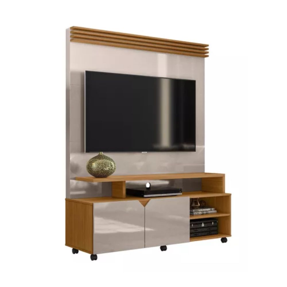Estante Home Lukaliam Berlim Off White Perolizado/Tauari