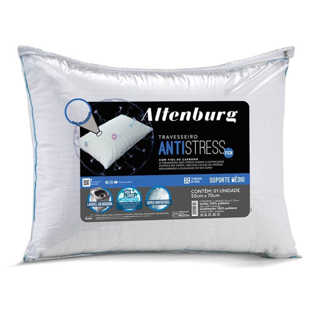 Travesseiro Antistress Altenburg 50x70cm Branco