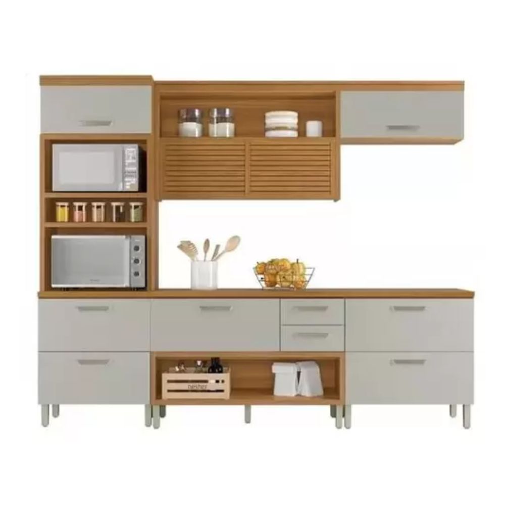 Armário 2 Portas Nicho Nesher Princesa 200cm MDF Freijo/Off White
