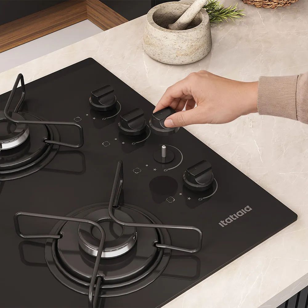 Cooktop Itatiaia Essencial 4 Bocas - Preto