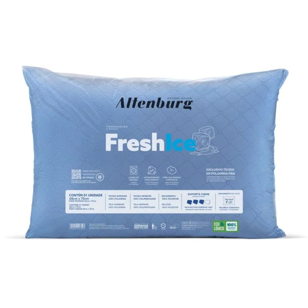Travesseiro Fresh Ice 48x70cm Azul