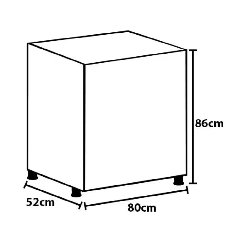 Balcão Nesher Imperatriz 1 Porta 1 Gaveta 80cm