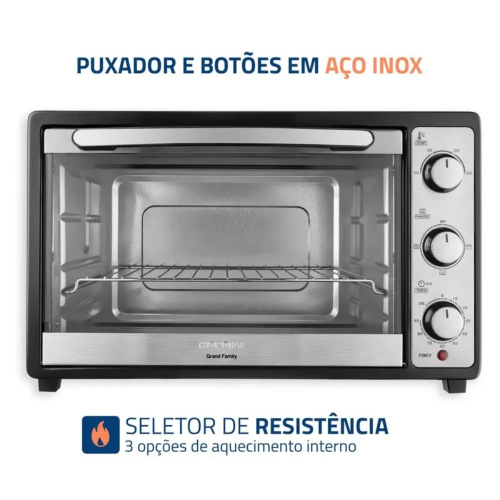  Forno Elétrico Mondial Grand Family II FR-52 52L