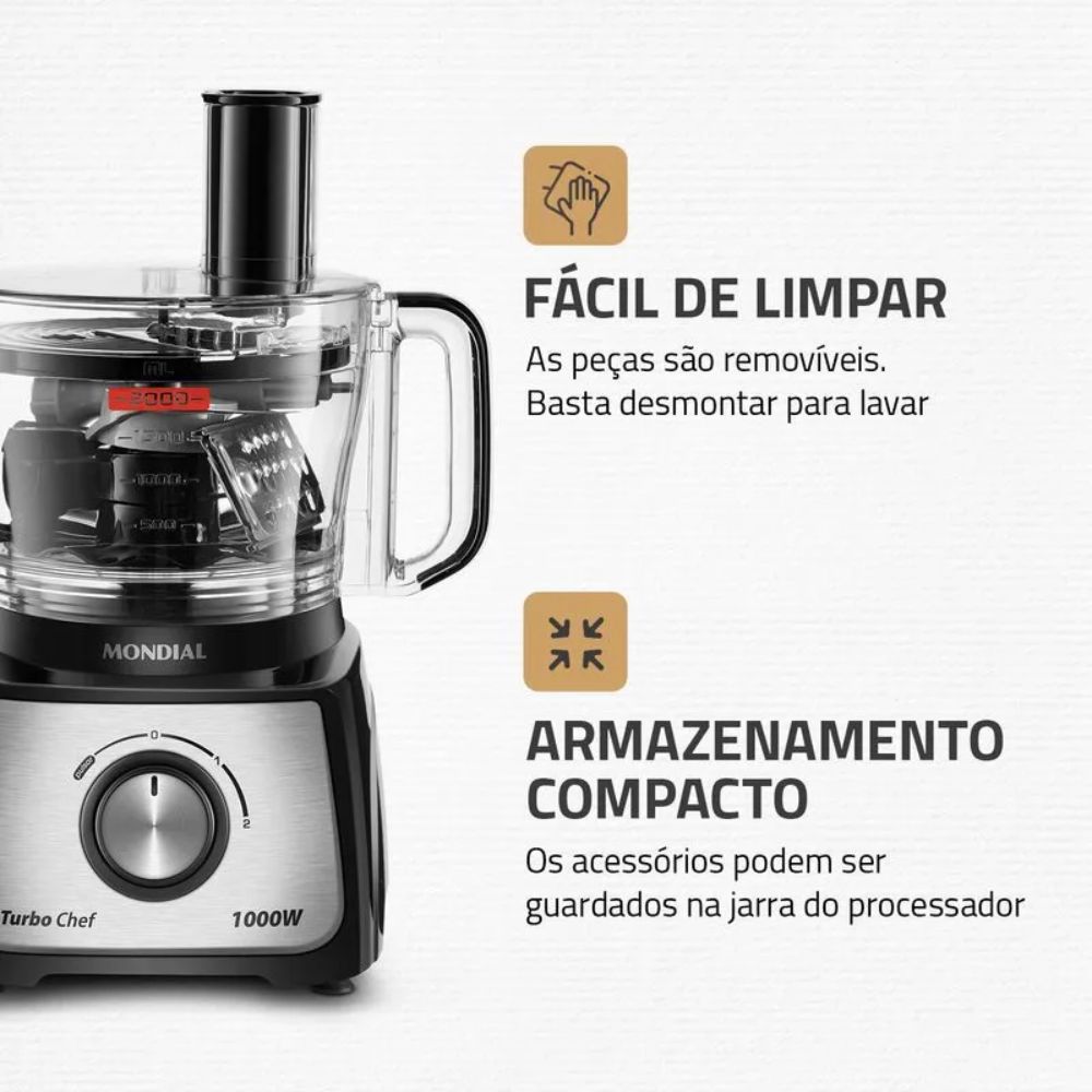 Multiprocessador Turbo Chef 5 em 1 Mondial MPN-01