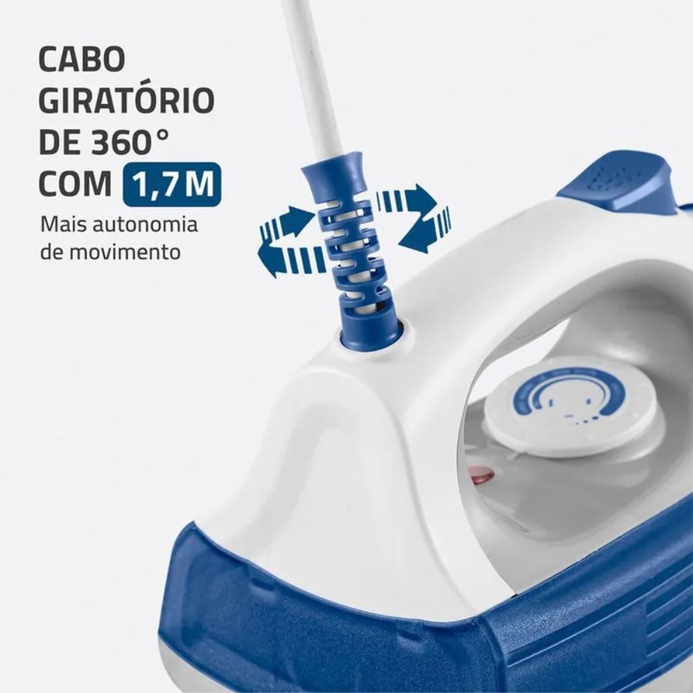 Ferro a Vapor Mondial FVN-01-BL Branco/Azul