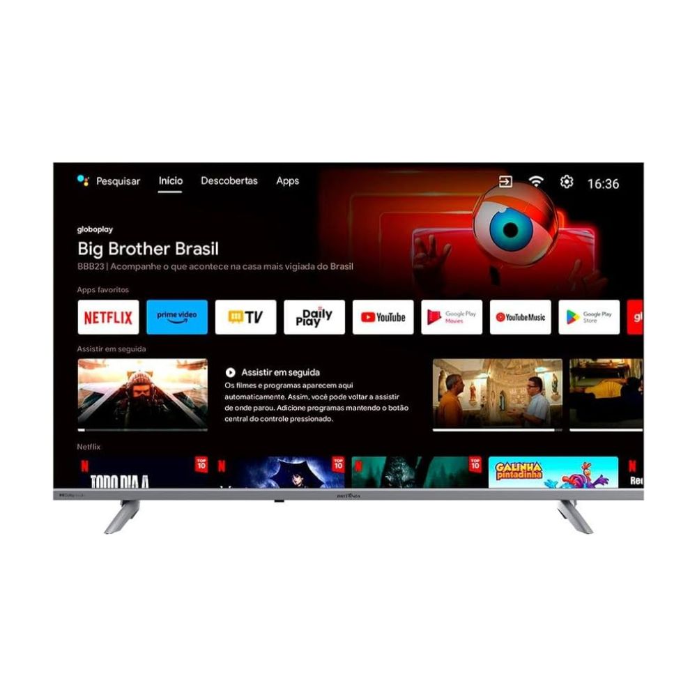 Smart TV 43” Britânia Led BTV43E3AAGSSGBLF Android TV Dolby Audio Bivolt