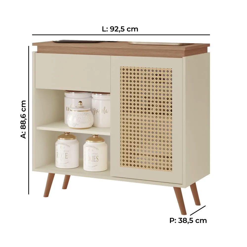 Buffet Tuboarte Bourbon Off White/Freijo