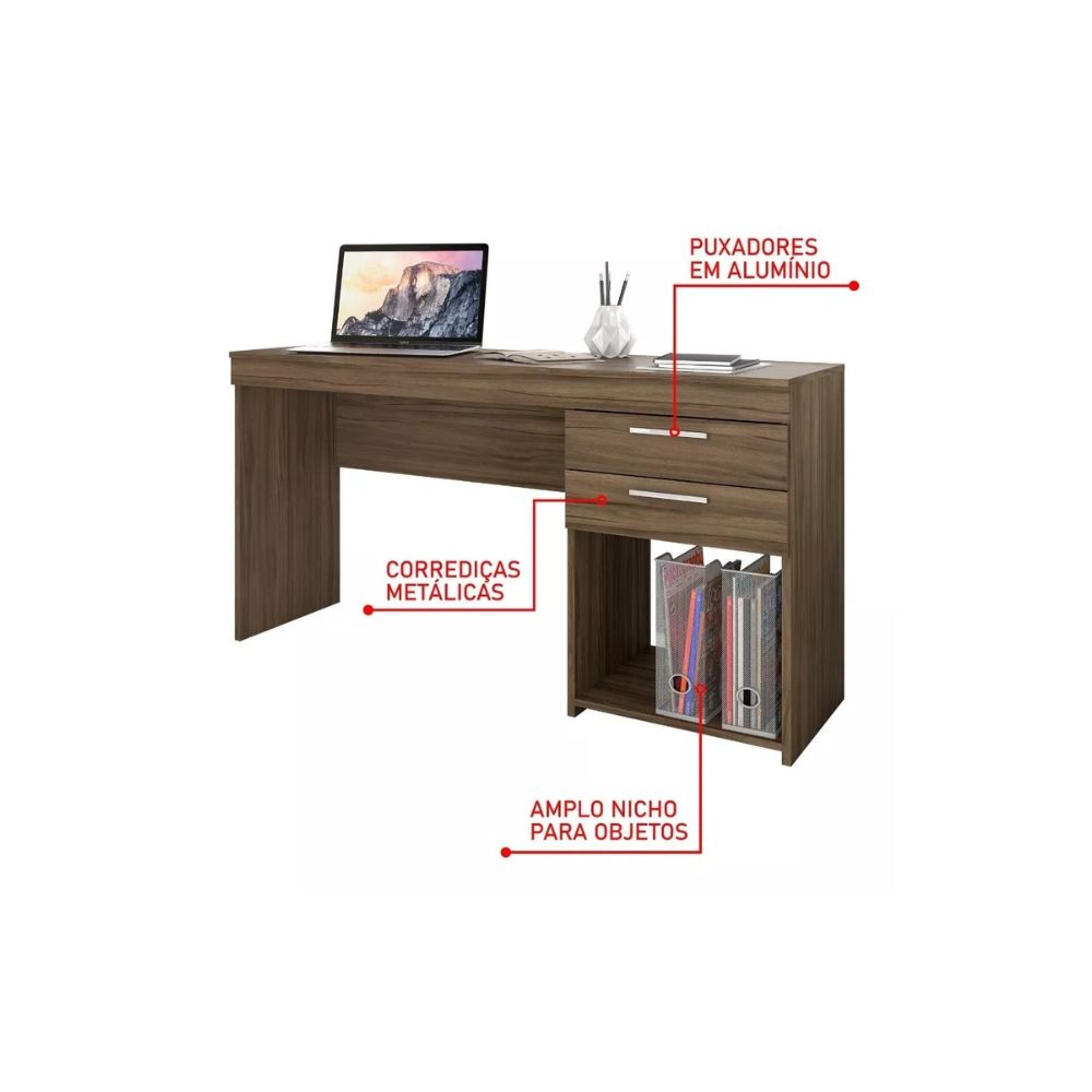 Mesa Notável Office 1,20 metros REF 51015 220 Nogal Trend