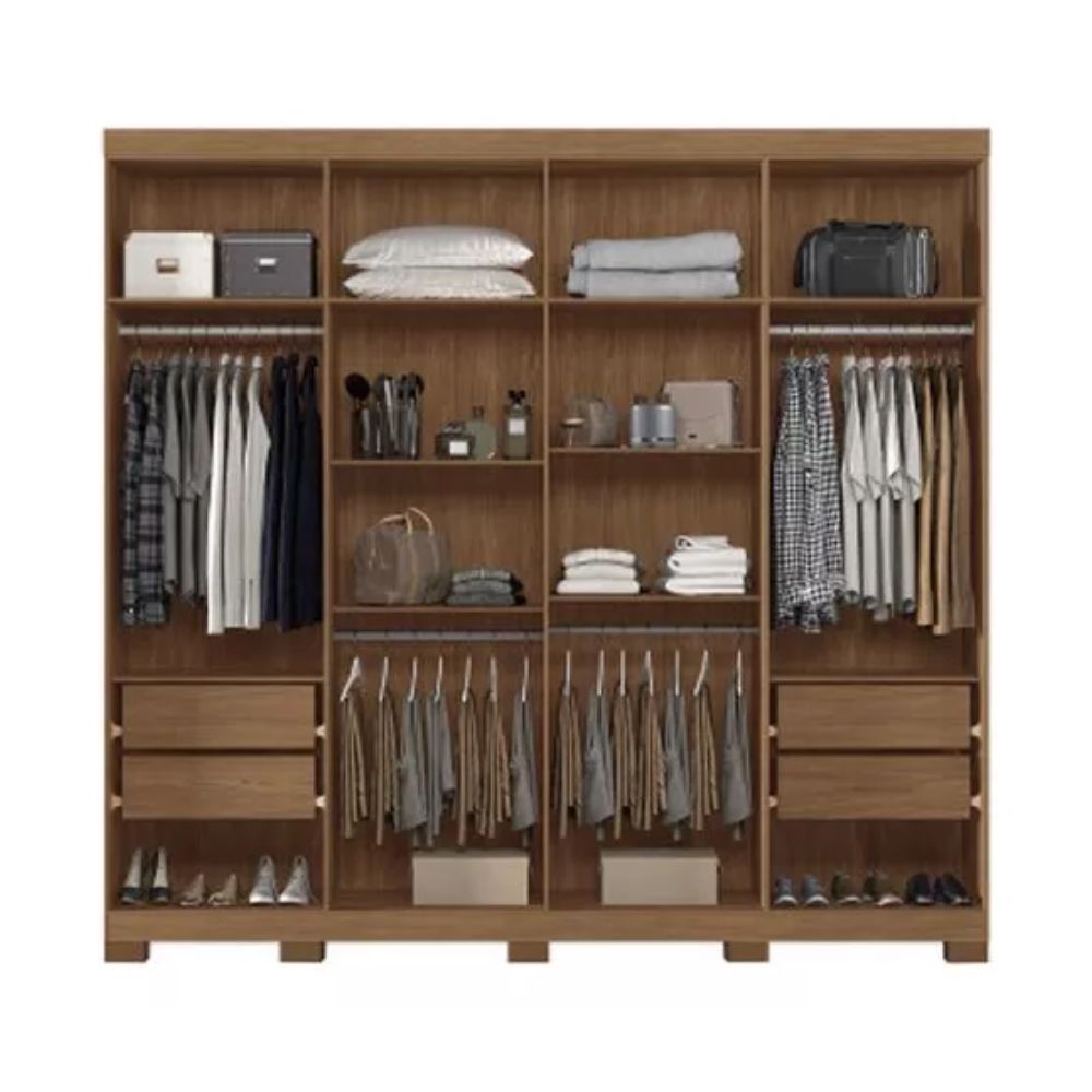 Guarda-Roupa Santos Andira Master New 8.4 com Pés Jatobá/Areia