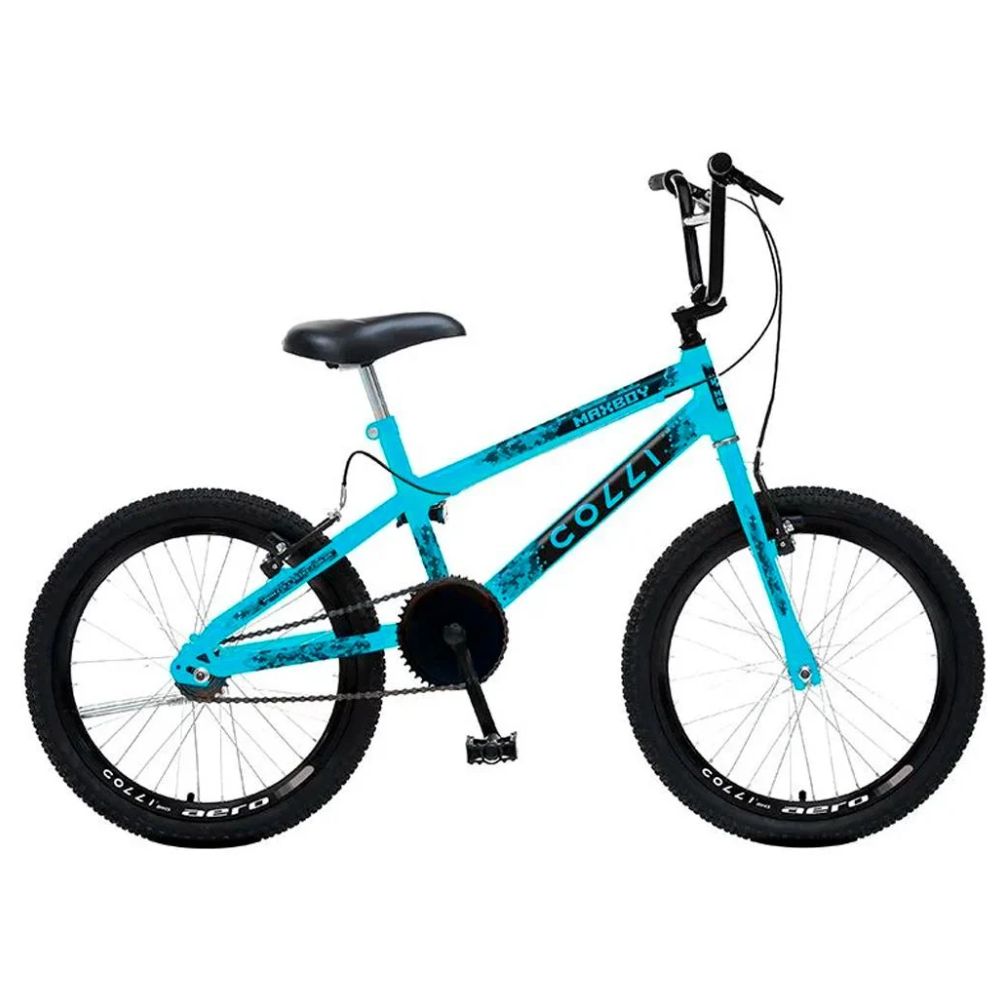 Bicicleta Aro 20 Colli Max Boy em Aço Carbono Azul Champanhe