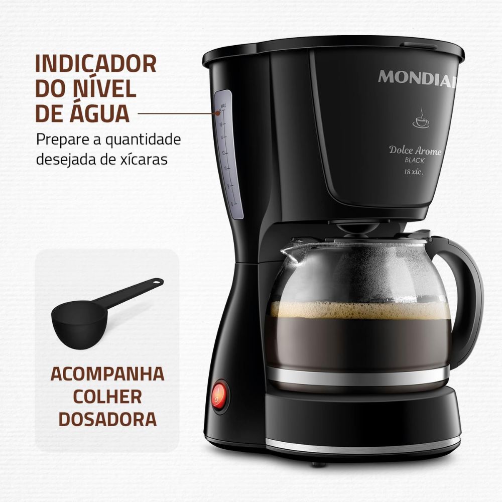 Cafeteira Mondial C-30-18X-FB Preta