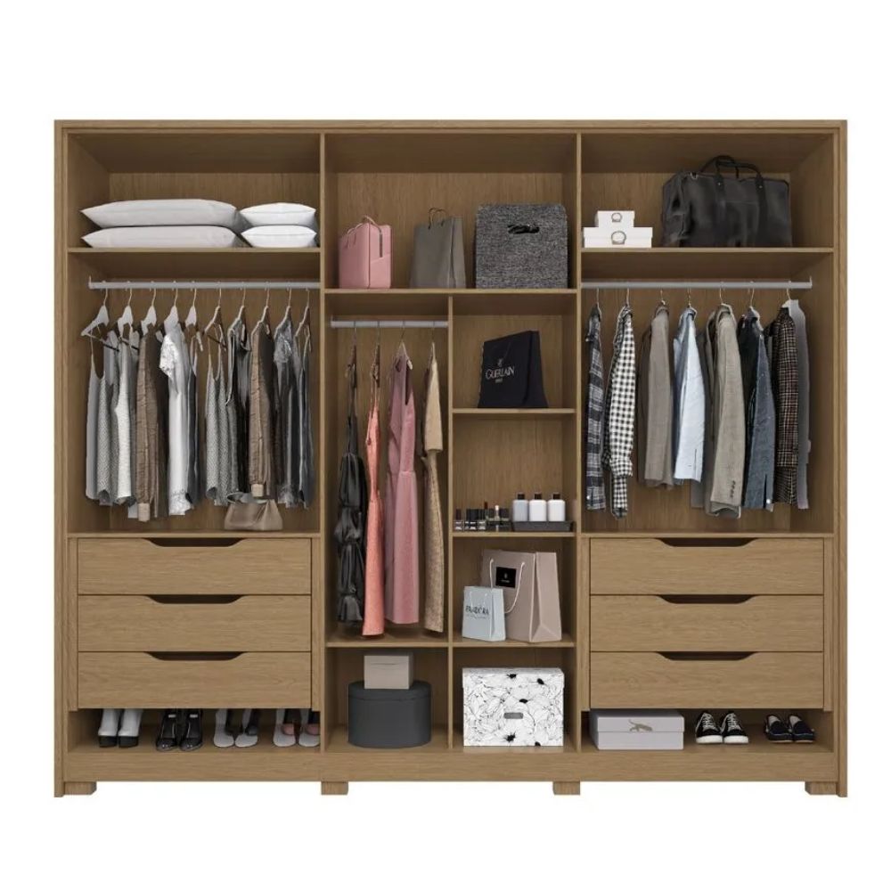 Guarda-Roupa Casal 6 Portas Rimo New Guarapari Branco