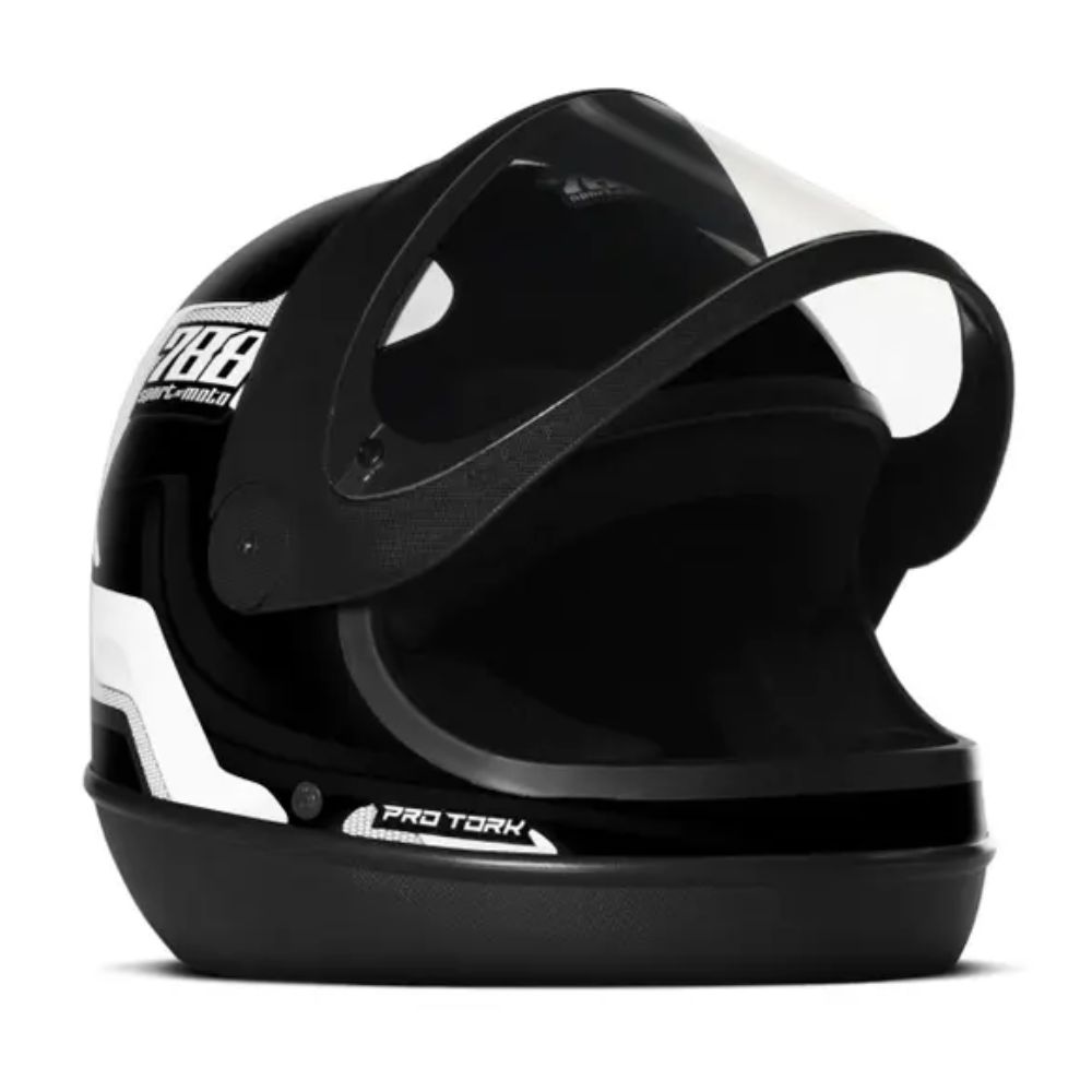 Capacete Pro Tork SM Sport 788 CAP-495BC Tamanho 58 Preto/Branco