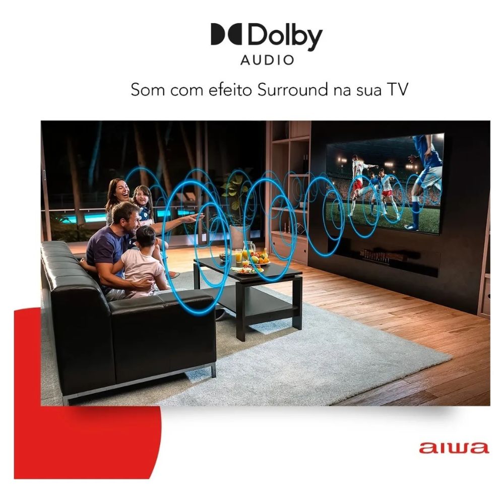 Smart TV AIWA 32” Android HD Borda Ultrafina AWS-TV-32-BL-02