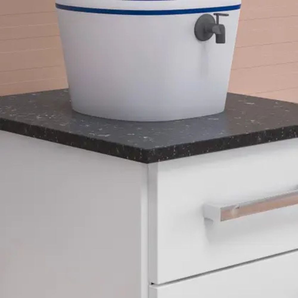 Balcão de Cozinha Isis 1 Porta e 1 Gaveta Branco – Nicioli