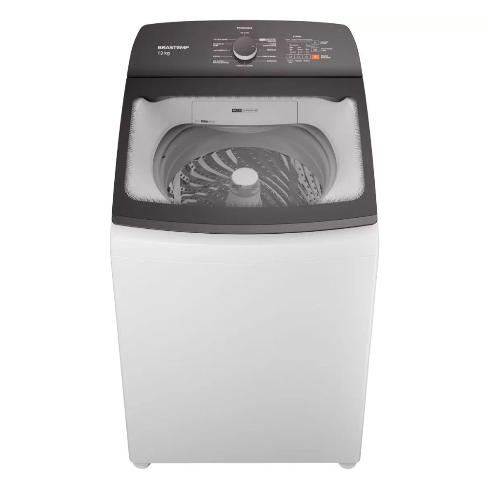 Lavadora Brastemp BWK13 Cesto Inox 13 kg Branco