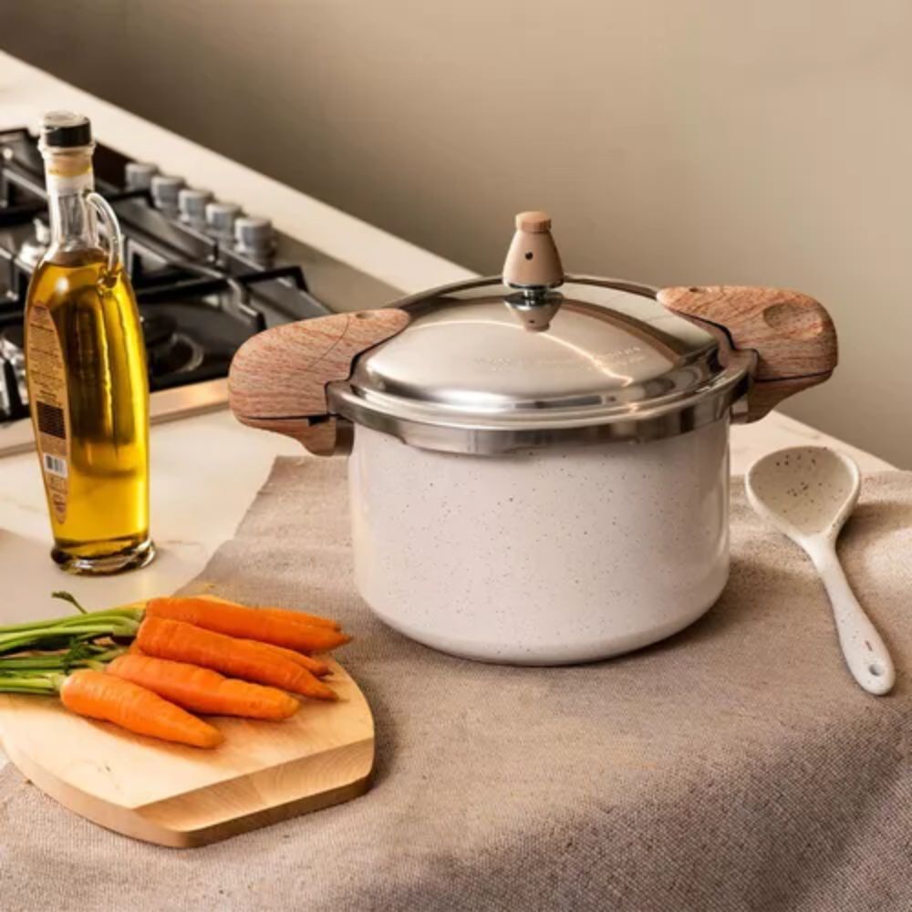 Panela de Pressão Brinox Vanilla 5,4L Indução Ceramic Life