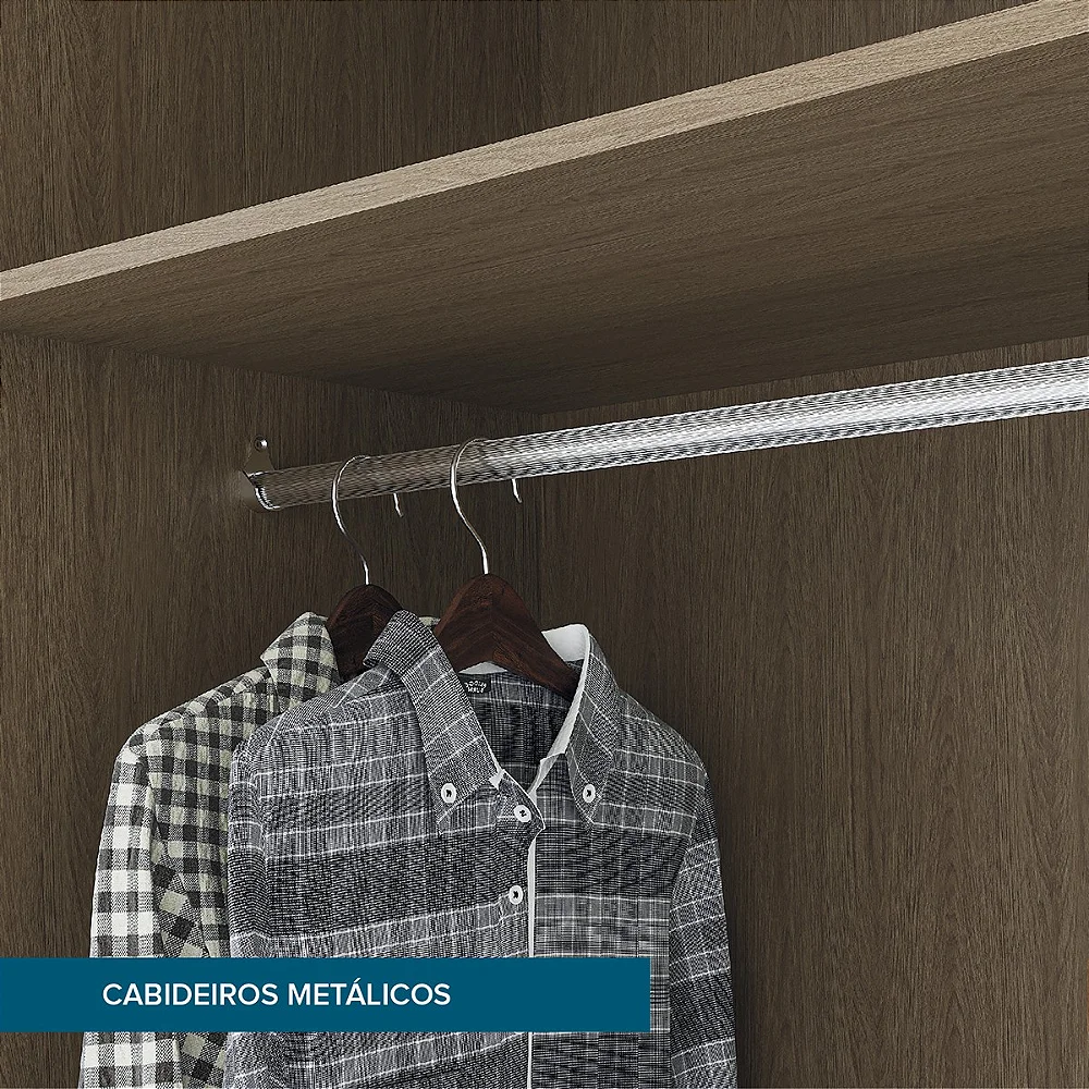 Guarda Roupa Rimo Guarapari Plus 6 Portas Carvalho