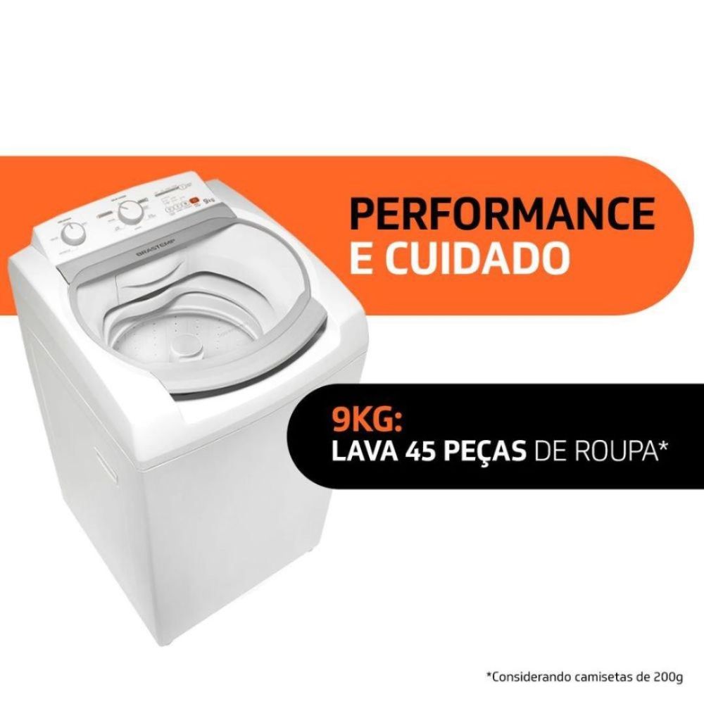 Lavadora Brastemp BWJ09ABBA 9kg Branca