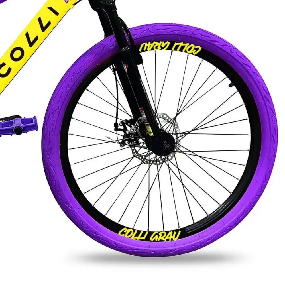 Bicicleta Colli Grau Aro 26 21 Marchas Amarelo Fosco