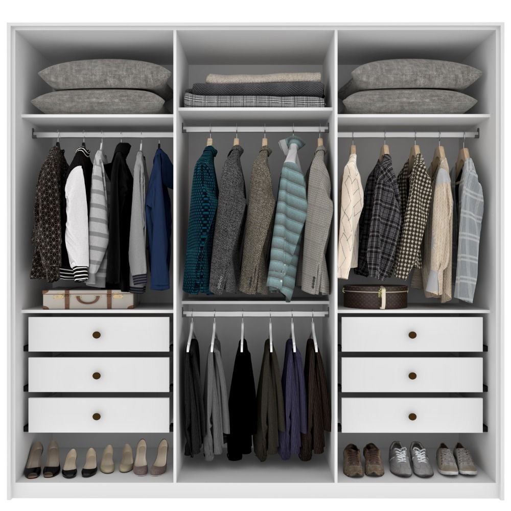 Guarda Roupas Tcil Master C/PES 6P 6G Neve
