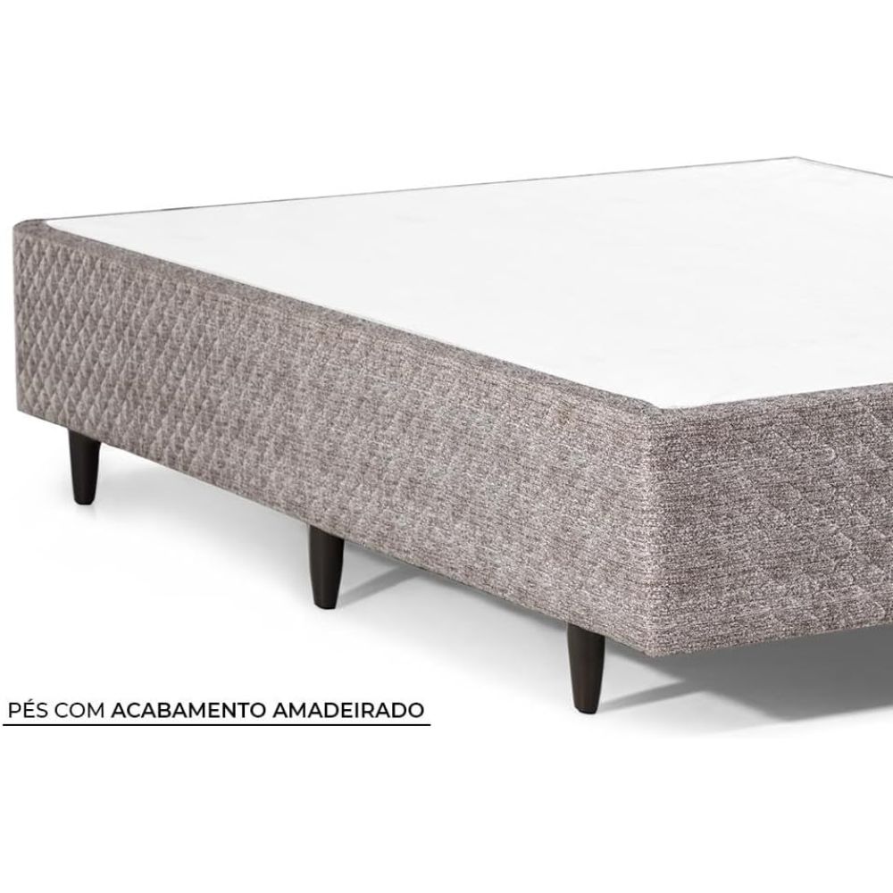 Cama Box de Casal Herval Pallace Bambu com Molas Ensacadas, 71x138x188 cm