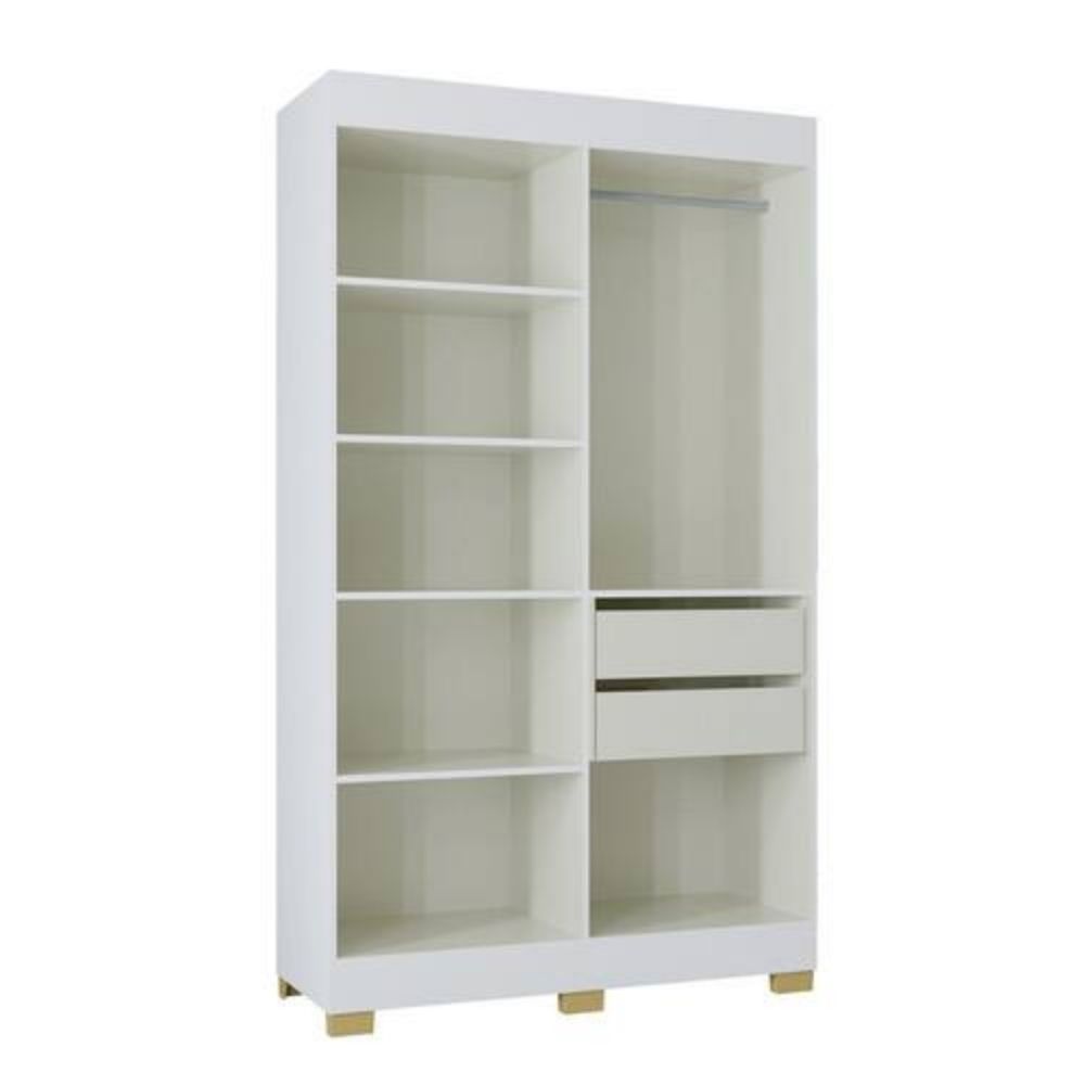Guarda-Roupa Poquema Barcelona 4 Portas 2 Gavetas com Pés