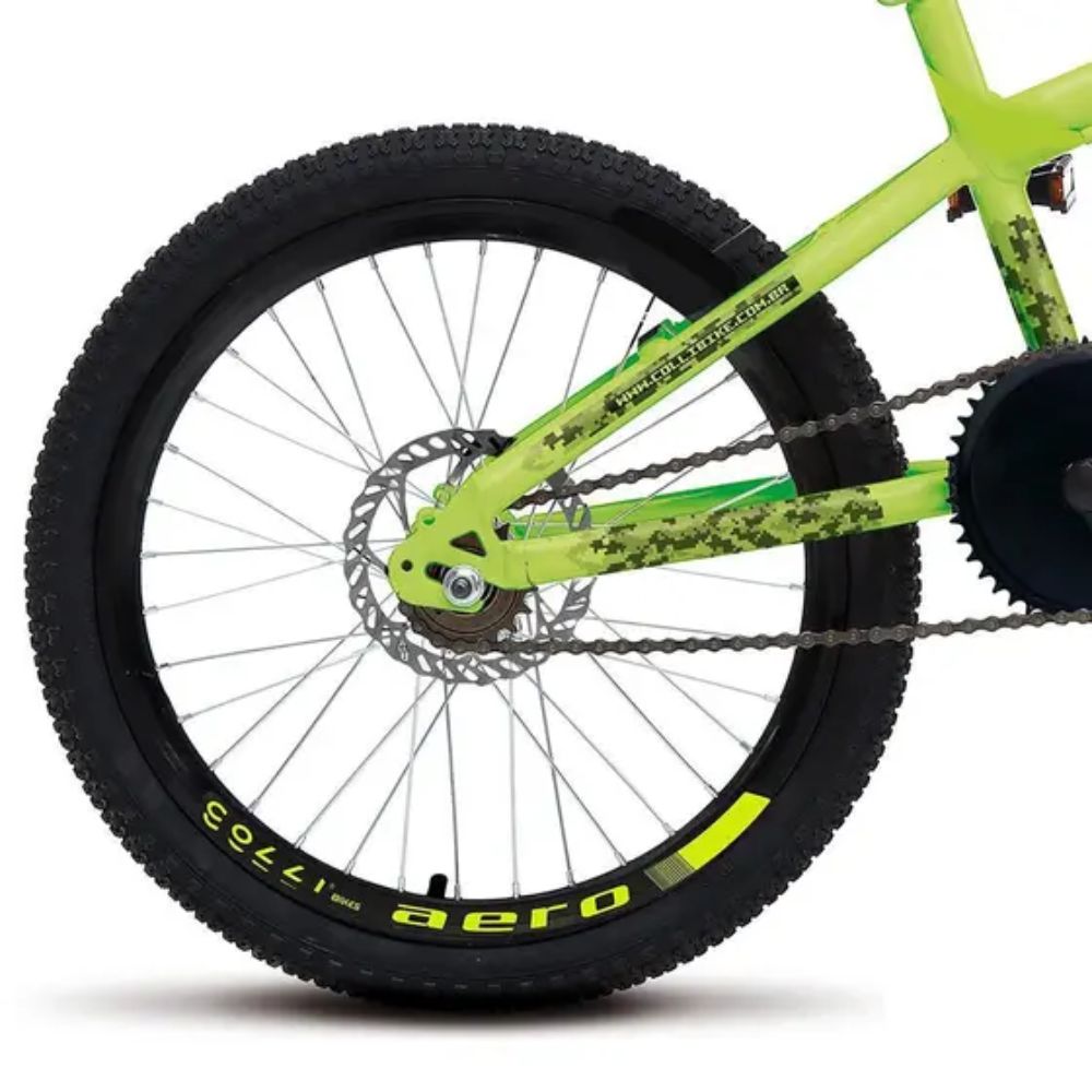 Bicicleta Max Boy Aro 20 Colli Freio V-Brake Amarelo Neon