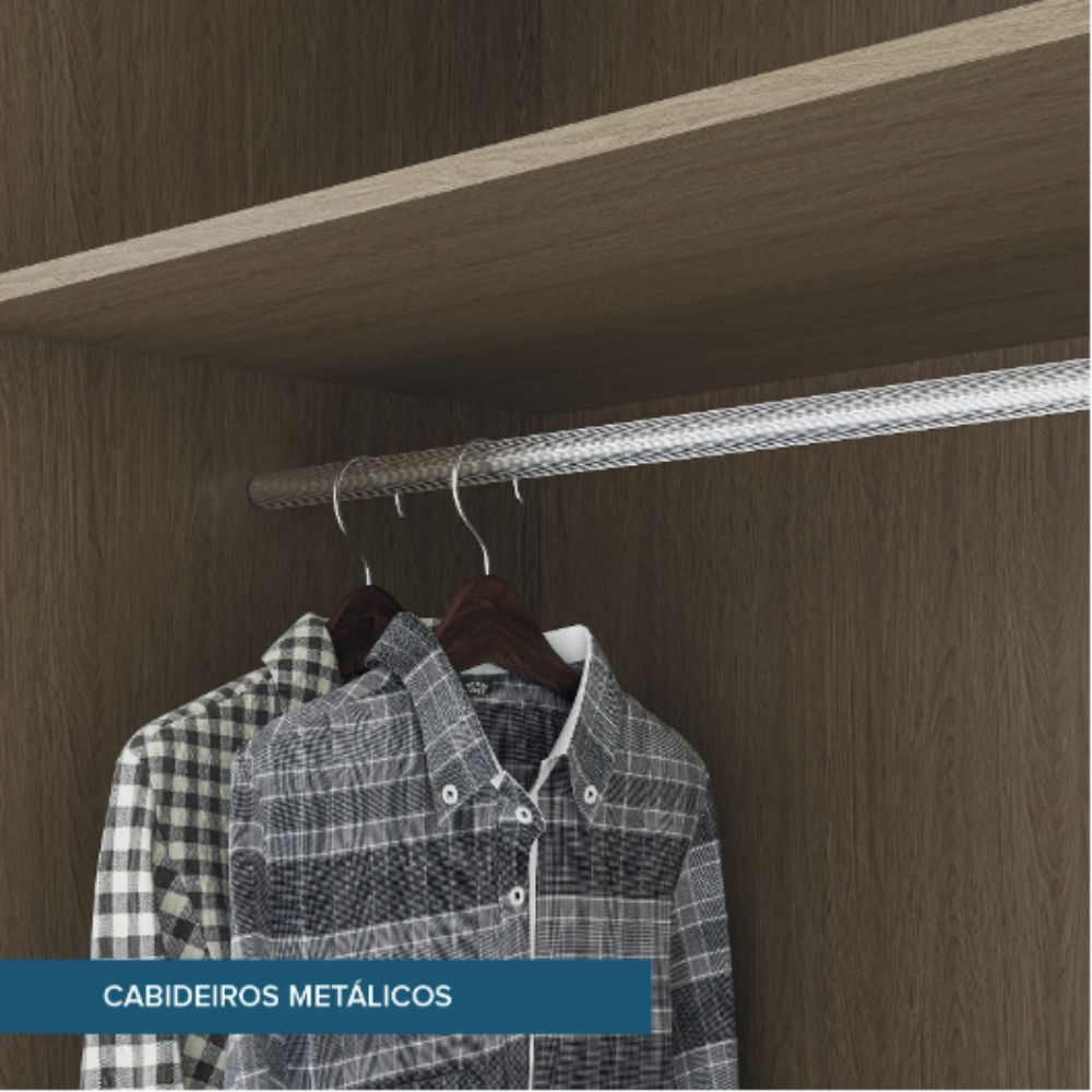 Guarda Roupa Casal Rimo 6 Portas New Guarapari Jequitibá